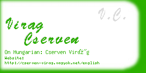 virag cserven business card